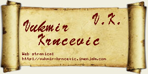 Vukmir Krnčević vizit kartica